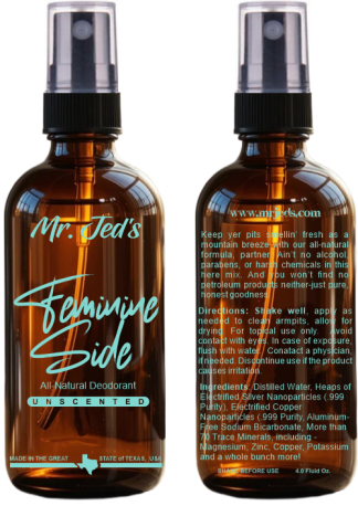 Mr. Jed's Feminine Side Deodorant 4 oz.