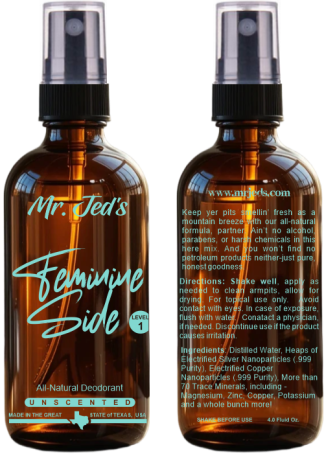 Mr. Jed's Feminine Side Deodorant 4 oz.